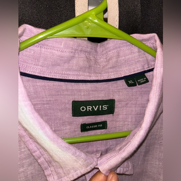 Orvis Men's Light Purple Casual Button-Down Shirt Fly Fishing - Picture 2 of 9
